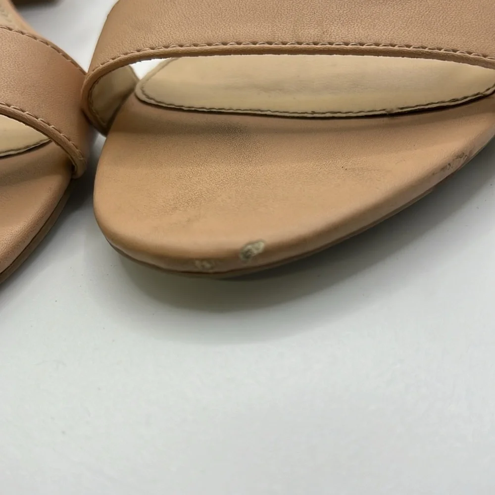 Lulus Harper Stacked Heels Sandals Brown Tan Womens Size 9
